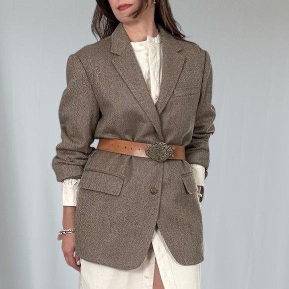 J. Crew Men’s Herringbone Wool Blazer - Picture 1 of 14